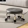 Taburete con Ruedas Giratorias, Taburete Pequeño, Taburete Redondo, Taburete Bajo Rodante para el Hogar, Silla, Taburete de Aprendizaje para Niños, Taburete de Costura para Manicura y Belleza