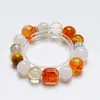 Como un Brisa de Primavera de EnsueñoPulsera Natural con Azeztulita Rosa y Blanca para Mujeres, Pulsera Versátil de Regalo al por Mayor