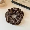 Design Vintage Scrunchie Floral Pequeno de Quatro Camadas para Mulheres Estilo Coreano Elástico para Coque Corda de Cabelo Versátil Moda Flor de Cabelo