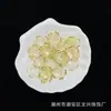Flor de Cinco Hojas Transparente Dos Tonos Estampado en Caliente DIY Accesorios para Joyería Material Hecho a Mano Accesorios Pasador Joyería Estilo Antiguo Pétalos