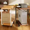 Soporte para computadora de escritorio, base para gabinete de juegos de dormitorio móvil, carrito de almacenamiento integrado para impresora, estante de almacenamiento