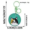Parches bordados de lindo gato y perro de dibujos animados, parches redondos de animales, accesorios hechos a mano para bolsos, colgantes para llaves