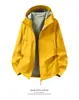 Venta Caliente de Primavera y Otoño Cortavientos con Capucha para Exteriores Cárdigan de Cáscara Blanda para Hombres y Mujeres Manga Larga Ropa para Senderismo Ciclismo Alpinismo Chaqueta Ropa de Abrigo