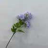 Hortensia de Madera Simulada de 3 Cabezas Bola de Nieve Pequeña Flor Artificial Decoración de Mesa de Sala de Estar Flor de Seda Arreglo Floral de Hotel Elegante Decoración