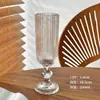 Vaso de helado de base alta con patrón vertical vintage, vaso de postre, vaso de yogur, vaso de helado, vaso de agua fría, vaso de jugo