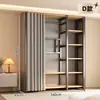 Armario de metal, estructura de acero, completamente cerrado, diseño simple, adecuado para apartamentos de alquiler, modular, engrosado, de pie, estilo abierto, para uso doméstico
