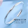 Pulsera de plata de ley 9999 Mobius Foot para mujer, pulsera abierta con giro, pulsera sólida de moda, regalo para novia