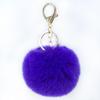 Llavero con colgante de bola de pelo de conejo Rex de imitación de 8 cm, venta al por mayor de fábrica, para bolso de piel de mujer, accesorios para coche
