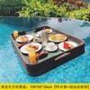 Bandeja de água flutuante de rattan branco Celebridade da Internet Pousada Hotel Café da Manhã Villa de Águas Termais Piscina Prato para Chá da Tarde