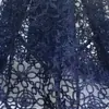 Bordado Jiaxin Primavera/Verão 2021 Malha com Bordado de Cordão de Laço Pequeno Flor Quadrada Botão de Flor Tecido para Vestido Feminino Tecido Lantejoula