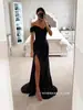 Transfronterizo 2025 Europeo y Americano Nuevo Estilo Fiesta Lentejuelas Hombros Descubiertos Abertura Vestido Ins Casual Moda Vestido para Mujeres