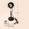 Mini Lâmpada de Pôr do Sol RGB Transfronteiriça para Fotografia, Luz Ambiente para Transmissão ao Vivo, Parede de Fundo para Fotografia, Lâmpada de Mesa Criativa de Projeção de Pôr do Sol Ins