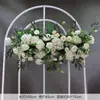 Boda Blanco Camino de Flores Suelo Pared de Flores Salón de Bodas Arreglo Floral Pared de Flores Flores de Recepción Arreglo Floral Decorativo Accesorios