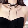 Collar Gargantilla de Terciopelo Coreano con Lazo y Cuentas Transfronterizo Europeo y Americano Joyería para Mujer Sexy Chica Caliente Divertida Cadena para Clavícula con Cordones