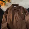 Fornecimento Direto da Fábrica Camisa de Veludo de Manga Longa para Homem, Nova Outono Solta Retro Americano Ins Tendência Jaqueta Camisa