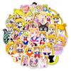 50 Pegatinas de Graffiti de Dibujos Animados Japoneses Sailor Moon para Maleta, Taza de Agua, Cuaderno, Caja de Papelería, Pegatinas Decorativas Impermeables