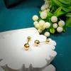 "Explosiones Calientes" Rosa Shell Coreano Amor Color Oro de 18k Aretes Perforados Spice Girls Cadena de Nicho Tendencia