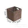 Armazenamento Dobrável Kalaju Casa Rattan Trançado Cesta de Armazenamento Suprimentos Sala de Estar Quadrado Armazenamento Durável Estante Nórdica
