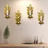 Portavelas Metálico Creativo de Pared con Forma de Espigas de Trigo, Soporte de Velas de Hierro Forjado, Artículo Decorativo para Crear Ambiente al por Mayor