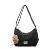 Bolsa de Ombro de Inverno Estilo Coreano Retrô Artística Laço Bolsa Feminina Moderna Fresca Casual Ombro Transversal Tote Bag