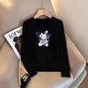 Bestseller do Armazém Lightning Marca da Moda Camiseta de Manga Longa Feminina 2026 Outono Inverno Solta Gato Versátil Top para Casal Comércio Exterior Transfronteiriço
