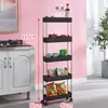 Soporta Dropshipping, Envío Gratuito Transfronterizo, Estante de Almacenamiento de Múltiples Niveles, Carrito, Estante de Almacenamiento para Espacios Pequeños, Estante de Almacenamiento de Cocina de Múltiples Niveles
