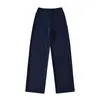 Ry2538-25 Verano Nuevo Estilo Europeo y Americano Cordón Perezoso Holgado Pierna Ancha Pantalones Holgados Casuales de Longitud Completa