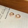 Brincos de Diamante Simples Franceses Design de Nicho Feminino Argola de Orelha Versátil de Alta Qualidade Luxo Leve Novo Estilo Popular Tendência 2024