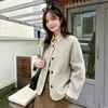 Nuevo Reino de Lujo SilenciosoAbrigo de Lana Doble Cara Corto Lana Elegante Chaqueta Tweed Estilo Chanel Pequeña Novedades Otoño/Invierno para Mujer
