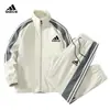 Versão Correta Primavera Outono Estilo Casal Estilo Coreano Tendência Casual Confortável Simples Solto Gola Alta Jaqueta Conjunto de Roupa Esportiva