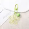 Pingente de chaveiro de flor grande oca transparente na cor dopamina, acessório DIY para bolsas e decorações