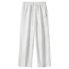 Pantalones casuales de algodón para primavera y otoño, pants blancos de pierna recta, unisex, estilo Hong Kong, pants deportivos holgados, compra grupal para estudiantes
