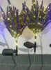 Transfronterizo Nuevo Exterior Solar Simulación Flor de Lavanda Impermeable Césped Enchufe de Tierra Patio Jardín Decoración Luz de Rango
