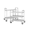 Carrito de Colección de Platos de Acero Inoxidable Carrito Pequeño Carrito de Recogida de Platos Comercial para Hotel Comedor de Restaurante Cocina Guardería Carrito Móvil de Entrega de Comidas