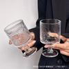 Copo de Vinho de Alto Valor de Cor Vintage Ins Wind Sunflower Anaglyph Design Sense Drink Juice High Foot Water Cup