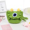 Bolsa Monstruo Verde Pequeño, Bolso Cruzado de un Solo Hombro, Bolso de Personaje de Uno y Tres Ojos, Bolso de Moda Listo para Usar, Lindo, Divertido, Moderno y Versátil