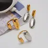 Anillo de Combinación de Colores Silencioso Acero de Titanio Pendientes que No se Desvanecen Joyería Popular Transfronteriza Pendientes de Acero Inoxidable para Mujer Pendientes de Gama Alta