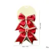Nuevo Adorno para Árbol de Navidad de Lazo de Tela Satinada Decoraciones Navideñas DIY Accesorios para Escenas