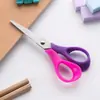 Tesoura de aço inoxidável para escritório, tesoura artística, tesoura com desenhos animados, material escolar artesanal para projetos DIY, conjunto de ferramentas para corte de papel.