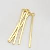 Accesorios de joyería DIY, pendientes largos chapados en latón y oro auténtico de 14 quilates, hechos a mano en Corea. Material: pendientes DIY.