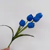 5 Tulipanes de Tamaño Mediano Flores Artificiales Regalos para el Día del Maestro Flores Artificiales Accesorios para Fotos Muebles para el Hogar Flores Artificiales