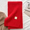 Bufanda de Punto de Color Sólido para Mujer Temporada Otoño Invierno Estilo Coreano Cuello Redondo Lana de Estudiante Versátil Cálida Gruesa Snood Pareja de Moda