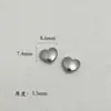 Superficie Lisa Pequeño Corazón de Melocotón Suministros de Fábrica Nuevo Corazón de Melocotón con Forma de Corazón DIY Material de Acero Inoxidable Accesorios Colgantes Pendientes Collares
