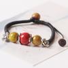 Doce joia de cerâmica pulseira de contas pulseira fivela trançada estilo antigo longa 17CM adulto estudante presente feminino