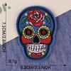 Parche de Tela de Calavera Personalizado Parche para Ropa Parte Trasera Adhesiva Bordado Adhesivo Zhangzi Comercio Electrónico Transfronterizo Suministro Parche Bordado Etiqueta de Tela