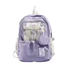 Mochila de Suministro Transfronterizo para Mujer 2025 Nuevo Estilo Coreano Mochila Escolar para Estudiantes de Secundaria Femeninas Gran Capacidad Mochila de Alto Valor