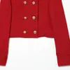 Comércio Exterior Transfronteiriço Moda Feminina 2026 Moda Europeia e Americana Jaqueta Slim Fit de Gola Alta com Fechamento Duplo para Mulheres K41827