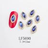 Arte de uñas transfronterizo, joyería de diamantes, pegatinas de aleación japonesas para uñas, K9, corazón puntiagudo, decoración tridimensional de uñas de cristal superbrillante.