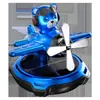 Perfume de Carro Energia Solar Aromaterapia para Carro Ornamentos de Fragrância Leve Óculos de Piloto de Avião Urso Decorações Rotativas para Carro