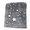 Manta cuadrada de franela de cordero suave y cómoda con doble estrella de cinco puntas para otoño e invierno, colcha luminosa